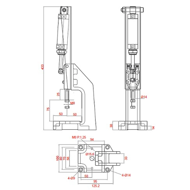 Vendita online Pressa pneumatica portata 610 Kg.